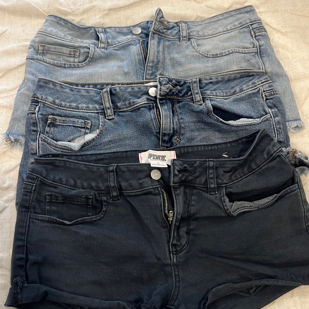 PINK package ! Size 6 - denim shorts - so cute!